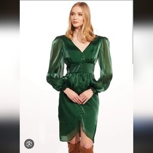 NWT Eva Franco Everly Dress In Pine